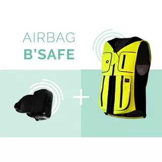 Bicycle Airbag Vest Helite B’Safe - Green-Yellow