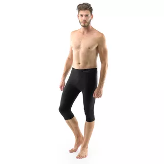 Unisex capri legíny EcoBamboo - čierna, S/M