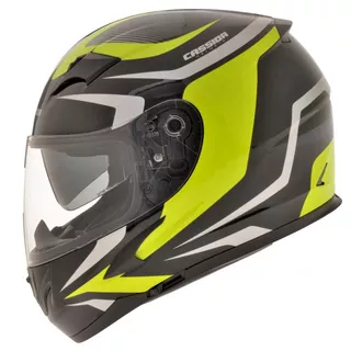 Motorcycle helmet Cassida Integral 2.0 black-gray-yellow fluo - XL (61-62)