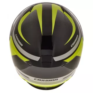 Motorcycle helmet Cassida Integral 2.0 black-gray-yellow fluo - XS (53-54)