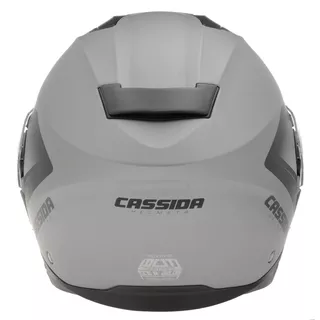 Flip-Up Motorcycle Helmet Cassida Velocity ST 2.1 Silver Titanium/Black