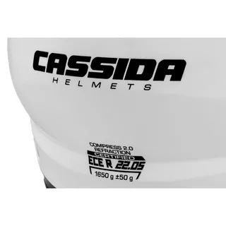 Motorcycle Helmet Cassida Compress 2.0 Refraction White/Black/Fluo Yellow P/J