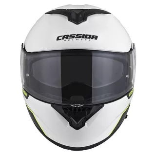 Motorradhelm Cassida Compress 2.0 Refraction weiß/schwarz/gelb fluo P/J