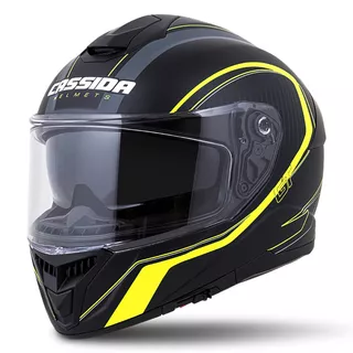 Moto prilba Cassida Integral GT 2.0 Reptyl čierno-žltá fluo-biela