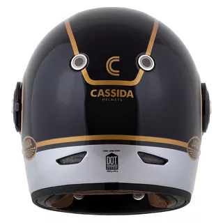 Cassida Fiber Jawa Sport Motorradhelm Schwarz/Silber/Gold