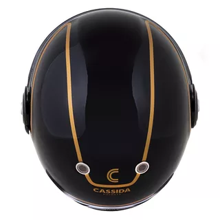 Motorcycle Helmet Cassida Fibre Jawa Sport Black/Silver/Gold