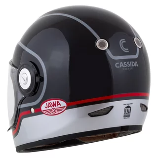 Motorcycle Helmet Cassida Fibre Jawa Sport Black/Silver/Red