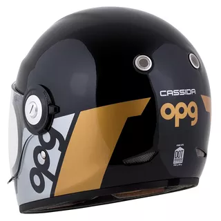 Cassida Fiber OPG Motorradhelm Schwarz/Gold/Silber