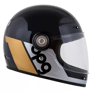 Motorcycle Helmet Cassida Fibre OPG Black/Gold/Silver