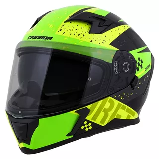 Motorcycle Helmet Cassida Integral 3.0 DRFT Pearl Yellow/Green/Black