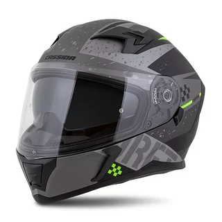 Moto helma Cassida Integral 3.0 DRFT šedá matná/černá/zelená