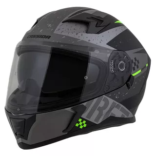 Motorcycle Helmet Cassida Integral 3.0 DRFT Matte Gray/Black/Green