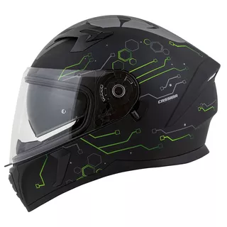 Motorcycle Helmet Cassida Integral 3.0 Hack Vision Matte Black/Green