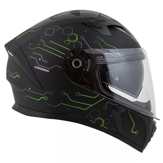 Motorcycle Helmet Cassida Integral 3.0 Hack Vision Matte Black/Green