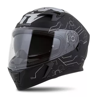 Motorcycle Helmet Cassida Integral 3.0 Hack Vision Matte Black/Gray/Reflective Silver