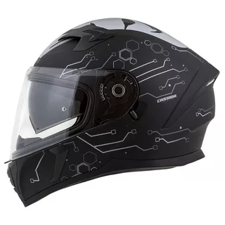 Motorcycle Helmet Cassida Integral 3.0 Hack Vision Matte Black/Gray/Reflective Silver