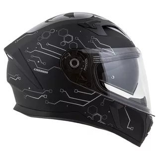 Motorcycle Helmet Cassida Integral 3.0 Hack Vision Matte Black/Gray/Reflective Silver