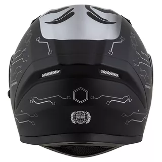 Motorcycle Helmet Cassida Integral 3.0 Hack Vision Matte Black/Gray/Reflective Silver