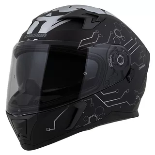 Motorcycle Helmet Cassida Integral 3.0 Hack Vision Matte Black/Gray/Reflective Silver