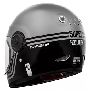 Moto prilba Cassida Fibre Super Hooligan čierna/metalická šedá