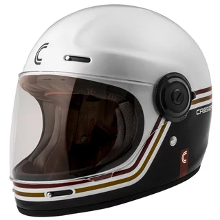 Motorcycle Helmet Cassida Fibre Super Hooligan Carat Pearl White/Black/Red/Gold