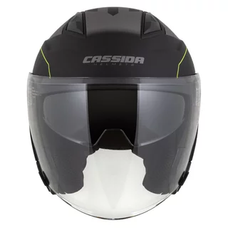 Cassida Jet Tech RoxoR Motorradhelm schwarz matt/fluo gelb/grau