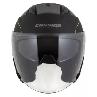 Cassida Jet Tech RoxoR Motorradhelm schwarz matt/fluo gelb/grau