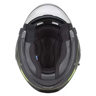 Motorcycle Helmet Cassida Jet Tech RoxoR Matte Black/Fluo Yellow/Gray