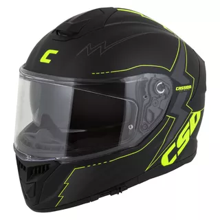 Moto helma Cassida Integral GT 2.1 Flash čierna matná/žltá fluo/tmavo šedá