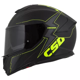 Motorradhelm Cassida Integral GT 2.1 Flash schwarz matt/fluo gelb/dunkelgrau