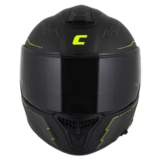 Moto prilba Cassida Integral GT 2.1 Flash čierna matná/žltá fluo/tmavo šedá