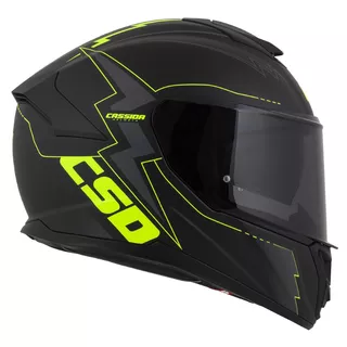 Moto přilba Cassida Integral GT 2.1 Flash černá matná/žlutá fluo/tmavě šedá