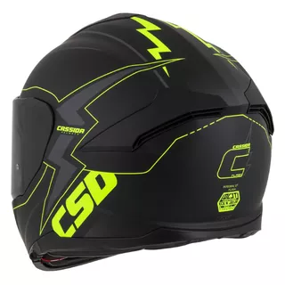 Motorradhelm Cassida Integral GT 2.1 Flash schwarz matt/fluo gelb/dunkelgrau