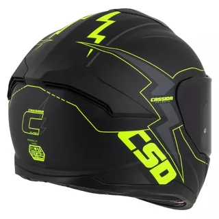 Motorradhelm Cassida Integral GT 2.1 Flash schwarz matt/fluo gelb/dunkelgrau