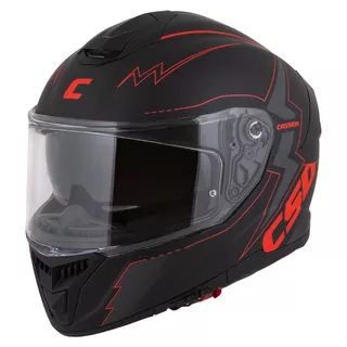 Motorradhelm Cassida Integral GT 2.1 Flash schwarz matt/metallic rot/dunkelgrau