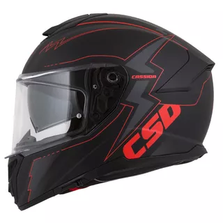 Motorcycle Helmet Cassida Integral GT 2.1 Flash Matte Black/Metallic Red/Dark Gray