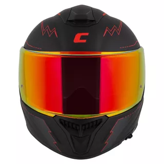 Motorradhelm Cassida Integral GT 2.1 Flash schwarz matt/metallic rot/dunkelgrau