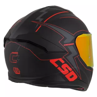 Motorcycle Helmet Cassida Integral GT 2.1 Flash Matte Black/Metallic Red/Dark Gray