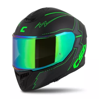 Motorcycle Helmet Cassida Integral GT 2.1 Flash Matte Black/Fluo Green/Dark Gray