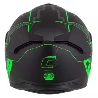 Moto prilba Cassida Integral GT 2.1 Flash čierna matná/zelená fluo/tmavo šedá