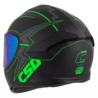 Motorcycle Helmet Cassida Integral GT 2.1 Flash Matte Black/Fluo Green/Dark Gray