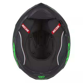 Motorradhelm Cassida Integral GT 2.1 Flash schwarz matt/grün fluo/dunkelgrau