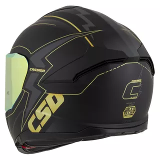 Motorcycle Helmet Cassida Integral GT 2.1 Flash Matte Black/Metallic Gold/Dark Gray