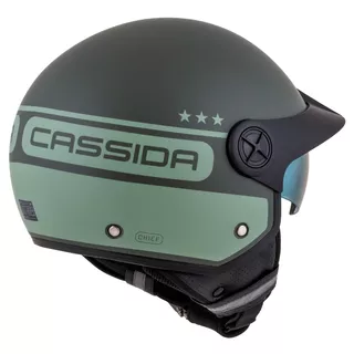 Motorcycle Helmet Cassida Handy Plus Chief Matte Green/Dark Green