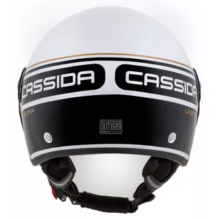 Motorcycle Helmet Cassida Handy Plus Linear Pearl White/Black/Gold