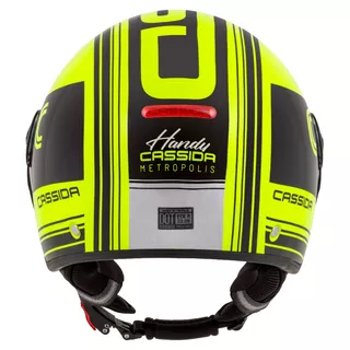 Cassida Handy Metropolis Safety Motorradhelm gelb fluo/schwarz/reflektierend grau