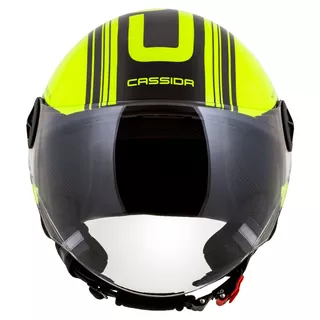 Motorcycle Helmet Cassida Handy Metropolis Safety Fluo Yellow/Black/Reflective Gray