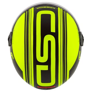 Motorcycle Helmet Cassida Handy Metropolis Safety Fluo Yellow/Black/Reflective Gray