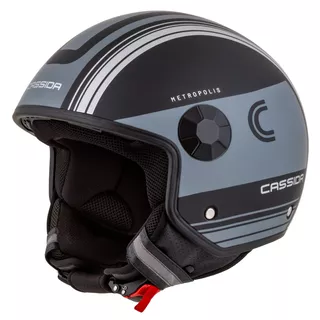 Motorcycle Helmet Cassida Handy Metropolis Vision Matte Black/Gray/Reflective Gray