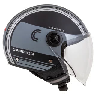 Motorcycle Helmet Cassida Handy Metropolis Vision Matte Black/Gray/Reflective Gray